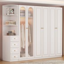 意式衣柜家用卧室轻奢奶油风简易组装储物柜子组合儿童收纳大衣橱