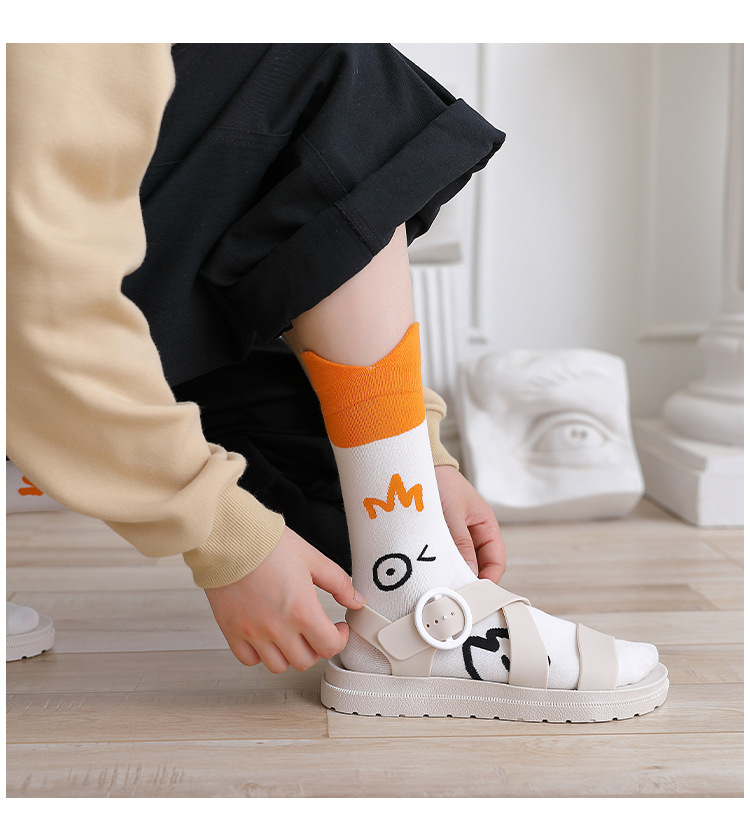 Cartoon Pattern Fashion Cute Cartoon Anime Duck Japanese Style Cotton Socks