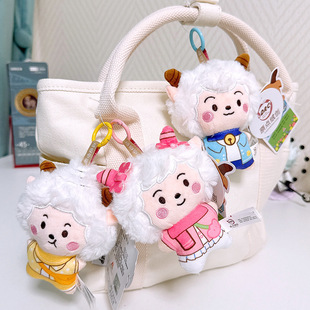 Genuine Pleasant Goat and Big Wolf Kneading Voice Pendant Boiling Goat Key Chain Warm Goat Goat Bag Hanging Wholesale