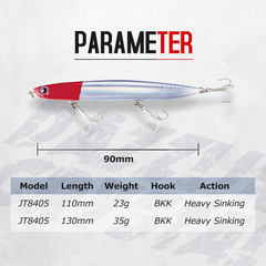 Cross-border lures long cast submersible pencil 23g/35g sea perch fake lure factory wholesale