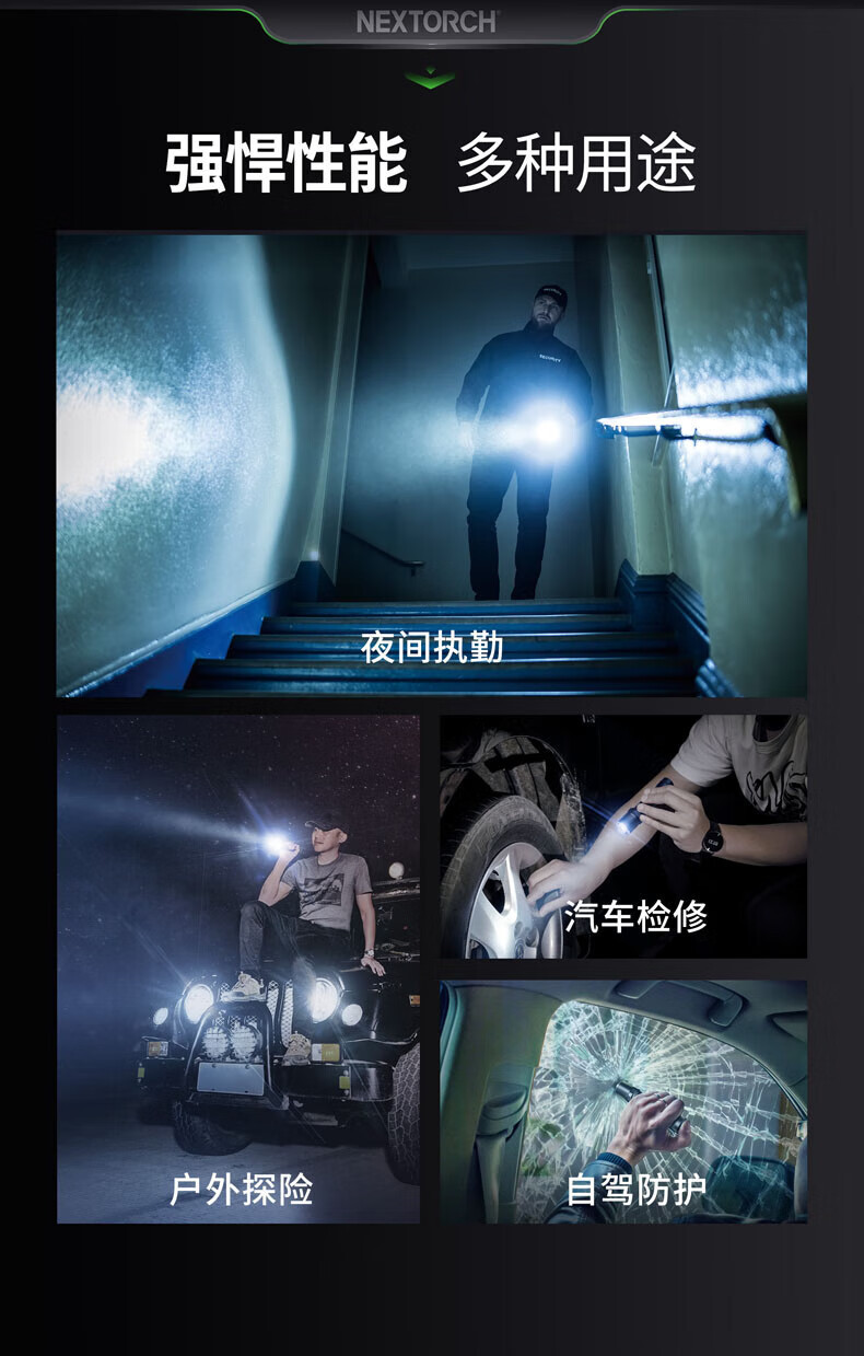 Naride P80B Strong Light Ultra-Bright Flashlight Small Portable Rechargeable Durable Household Ultra-Long Battery Life Large Capacity