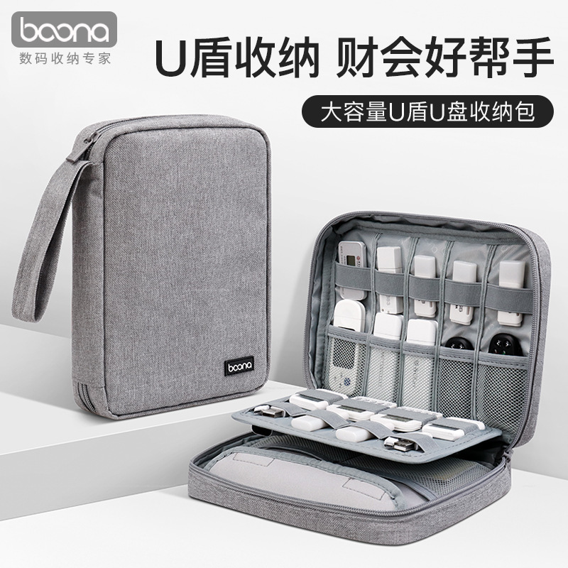 Large-capacity U Shield U Disk Cosmetics Bag Bank U Shield Storage Bag U Disk U Shield Protective Cover SD Card Cosmetics Bag