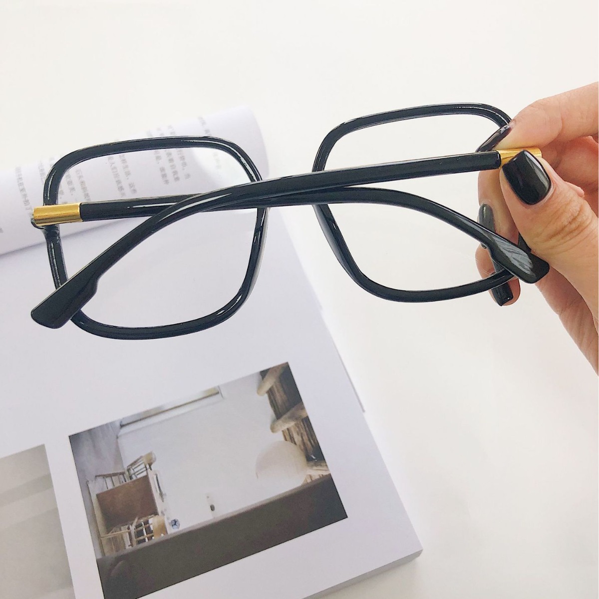 Estilo de la celebridad elegante marco anti-azul gafas de luz mujer estilo coreano moda calle tiro moda estudiante miopía producto terminado al por mayor