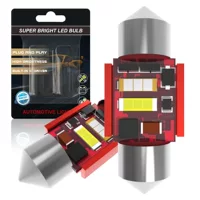 Новая светодиодная лампа для чтения с двойным наконечником 3570 2SMD, подсветка номерного знака, двухцветная потолочная лампа, постоянный ток, бесступенчатое декодирование CA