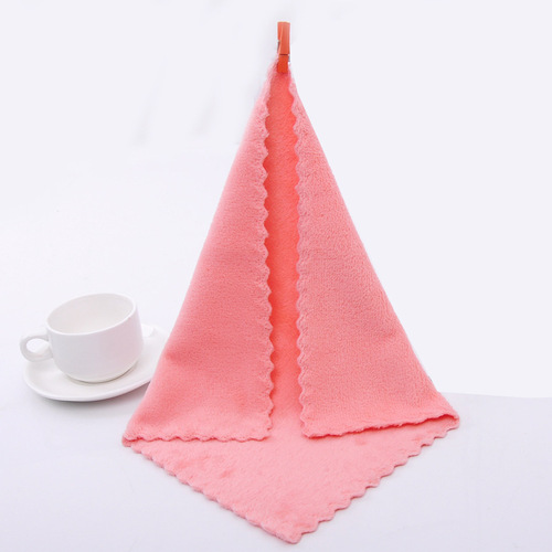 20 coral velvet kitchen dish towels soft absorbent small handkerchiefs neutral color wiping hand gifts small towels