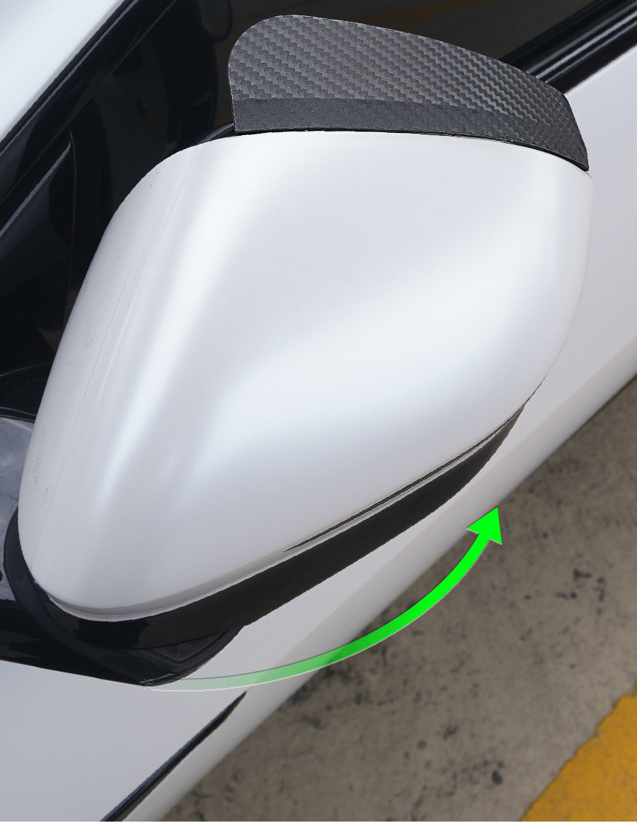 New Car Rearview Mirror Carbon Fiber Rain-Proof Visor Small Round Mirror Integrated Reflector Blind Spot Mirror Reversing Mirror Rain-Proof Gadget