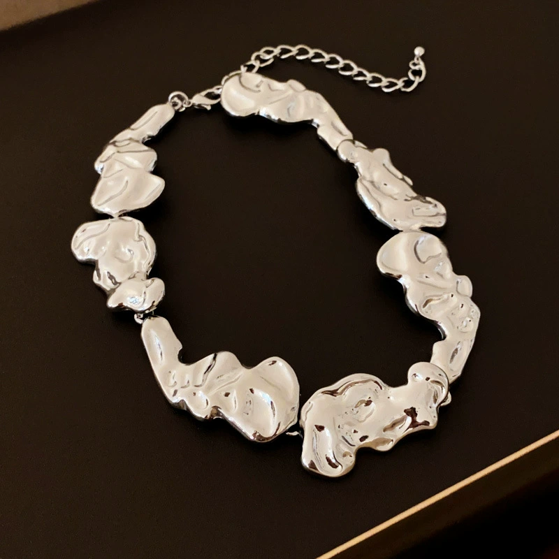 Серьги и подвеска из металла с серебристой иглой, французский стиль