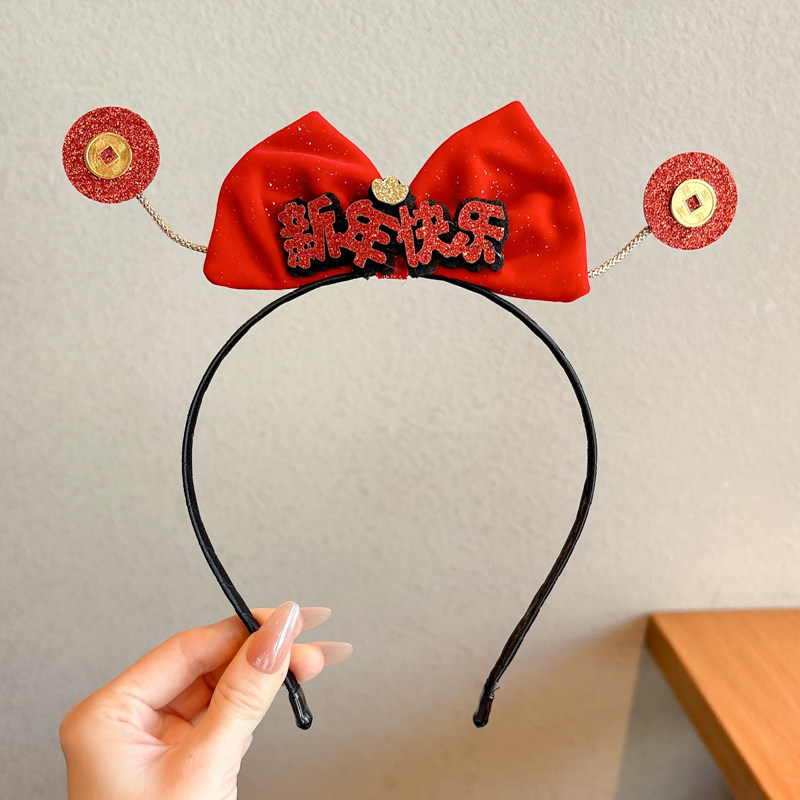 Diadema roja de Año Nuevo para mujer 2026, diadema moderna de alta calidad para otoño e invierno, diadema para lavarse la cara, horquilla para el cabello, accesorio para el cabello estilo Chanel image 42