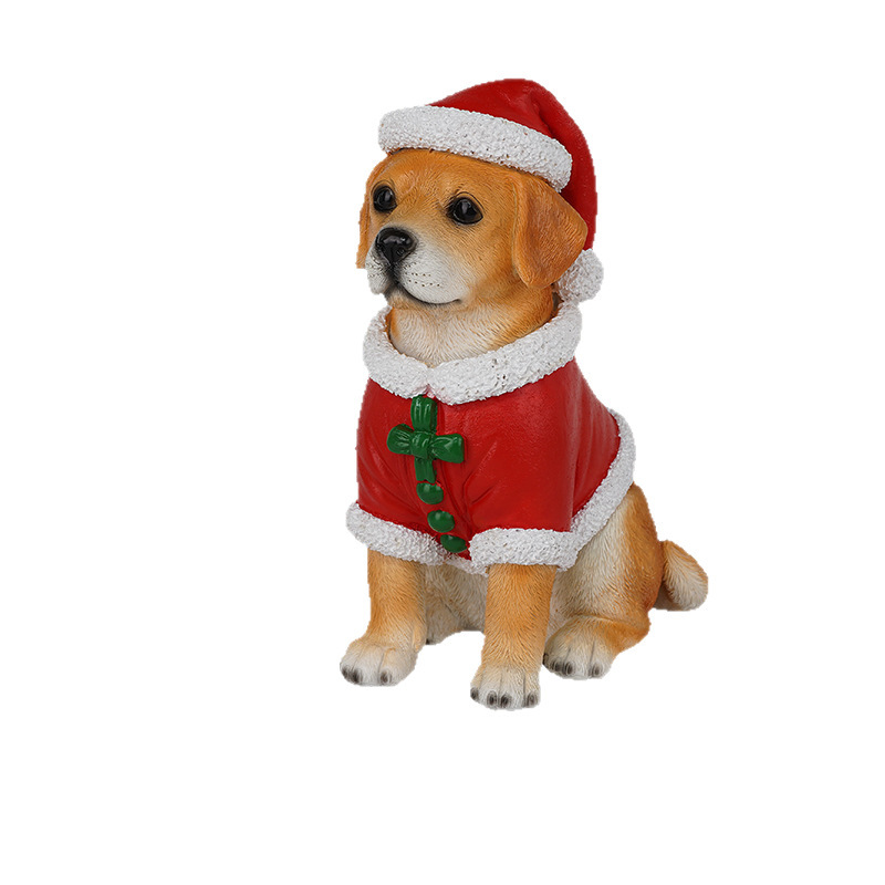 クロスボーダークリスマスウェルカム犬像樹脂工芸品装飾品家庭菜園寝室書斎デスクトップ装飾|undefined