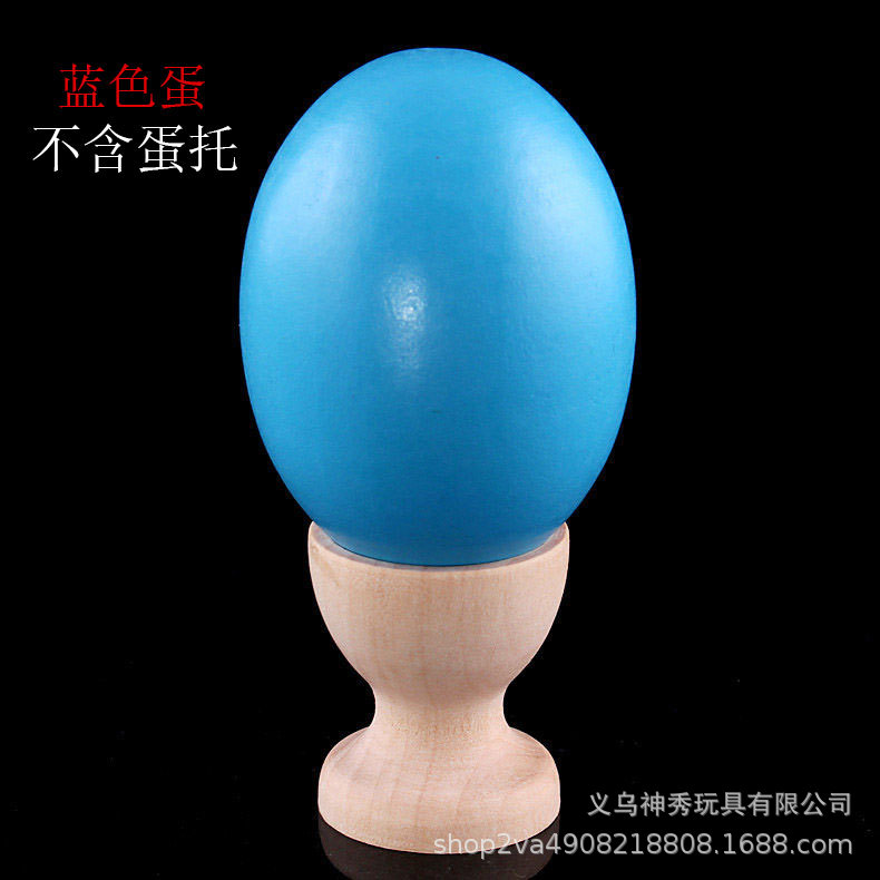 Huevo de simulación de madera DIY material estudiante niños pintado a mano graffiti huevo de pollo de madera blanco embrión pintado huevo colorido de Halloween