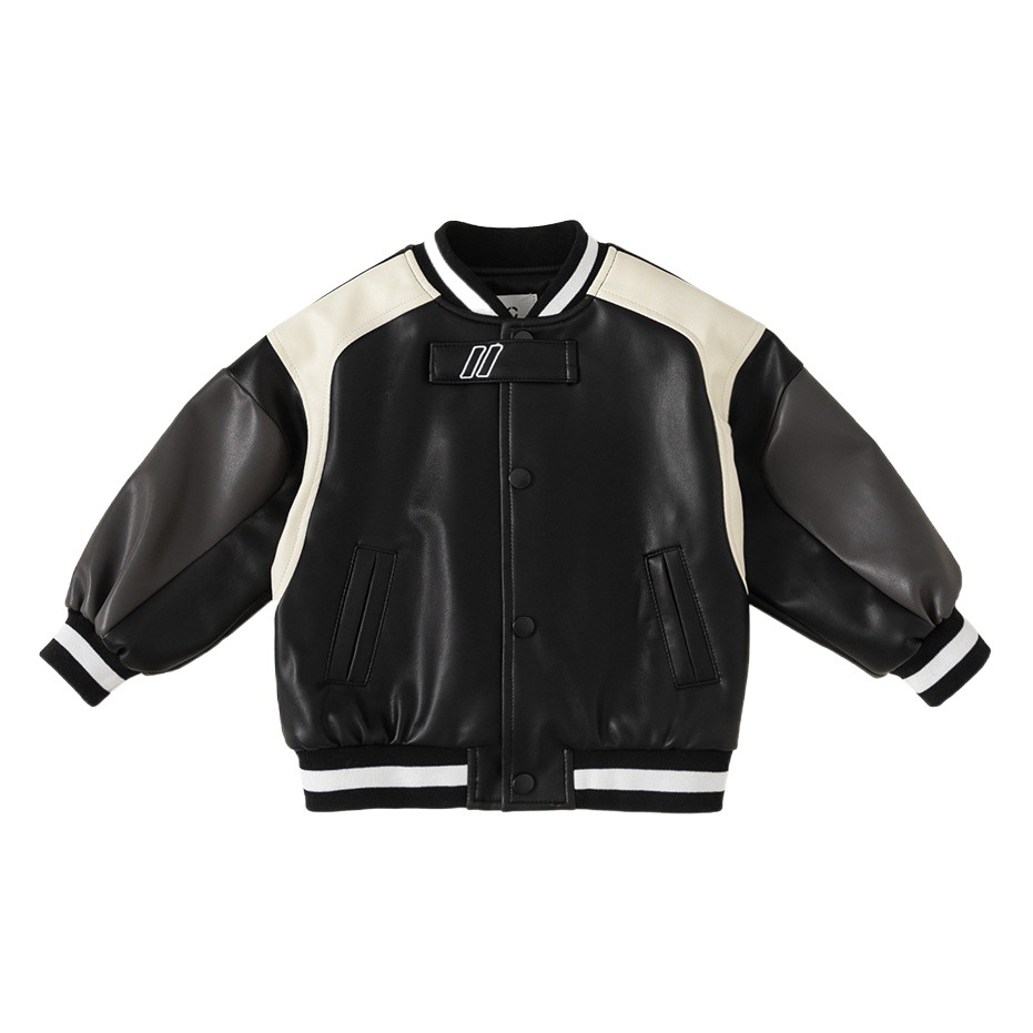Ropa infantil Youbao, estilo urbano, chaquetas de primavera y otoño para niños, ropa de bebé, chaquetas de motociclista, chaquetas de cuero para niños, chaquetas para niñas image 1