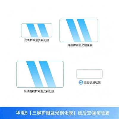 Car interior film, of Wuling Baojun Huajing S interior - huajing-sthree-screen-eye-protection-blue-light-tempered-filmcomes-with-a-soft-film-for-the-rear-air-conditioning-screen