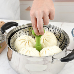 9-inch adjustable stainless steel foldable steamer with a diameter of 24cm, extendable steaming tray and rack