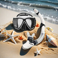 Breathing tube three-sided diving goggles snorkeling swimming mask suit free anti-fog sanbao silicone diving equipment