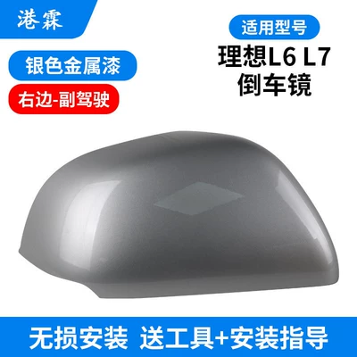 Rear mirror/rearview mirror assembly: of the Ideal L6, L7 Reversing - ideal-l6-silver-metallic-paint-shell-passenger