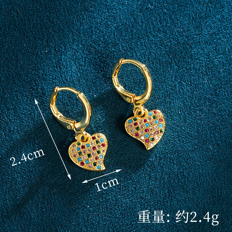 Collar de oro de arena vietnamita lujoso ligero dulce versátil aretes de amor para chicas estilo coreano no se desvanecen joyas