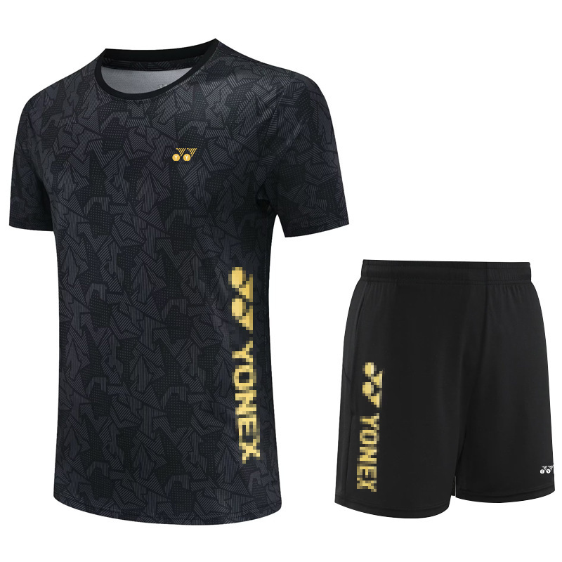 Yy Badminton Uniforms for Men and Women Quick-Drying Jerseys Short-Sleeved Shorts Sports Suits Tennis Volleyball Table Tennis Uniforms Summer Clothes