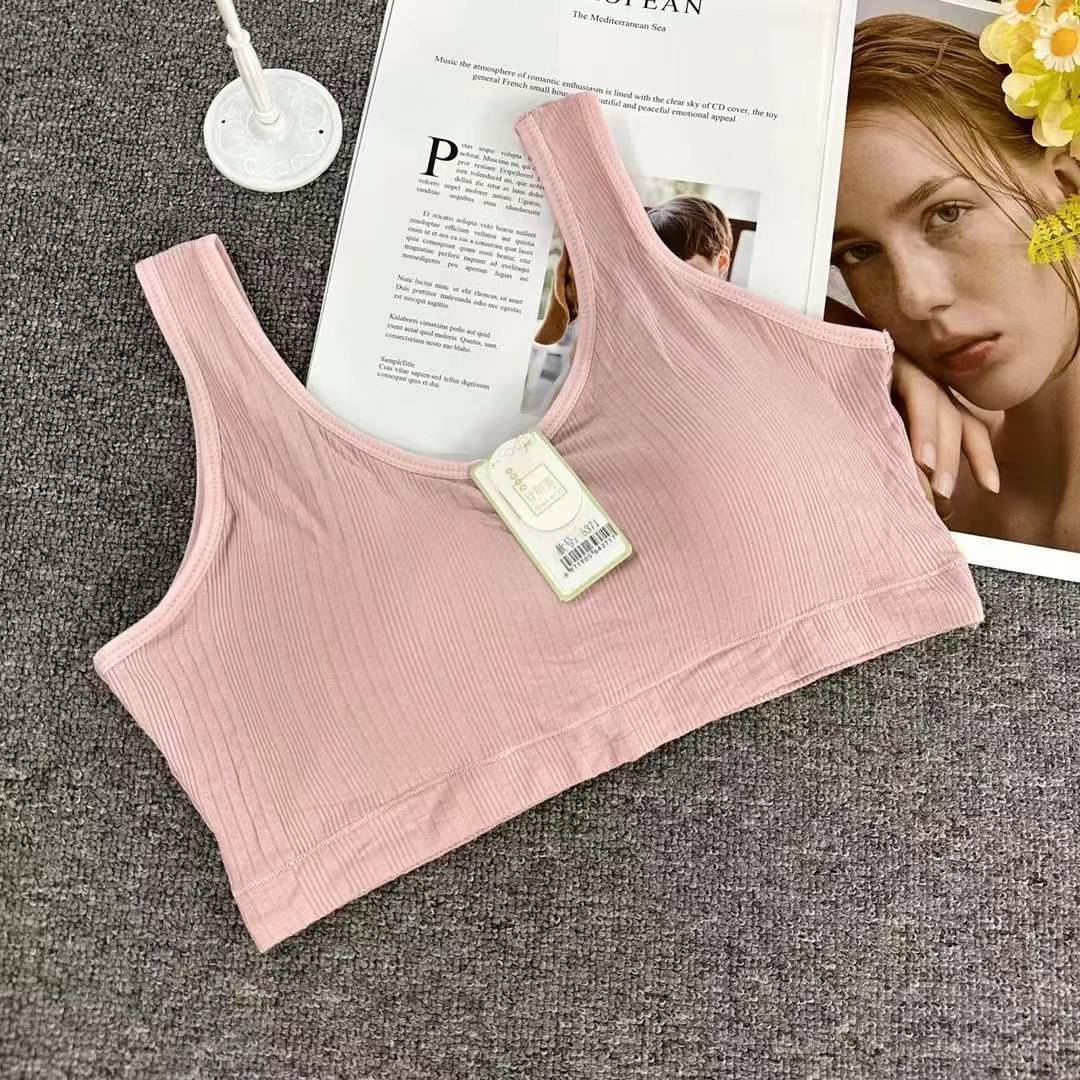 Nueva taza fija sin costuras hermosa espalda sin anillo de acero ropa interior chaleco chaleco cómodo ropa interior damas base sostén al por mayor