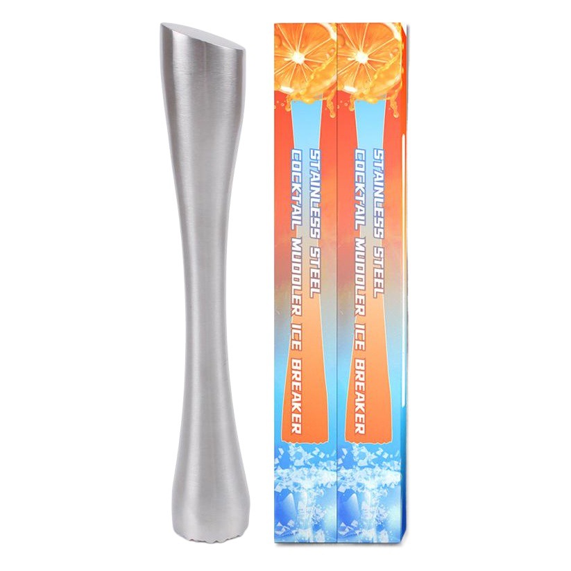 Hot Selling Metal Stainless Steel Crushed Popsicle Mixing Stick Creative Lemon Hammer Popsicle Mash Stick Bar Tools and Supplies