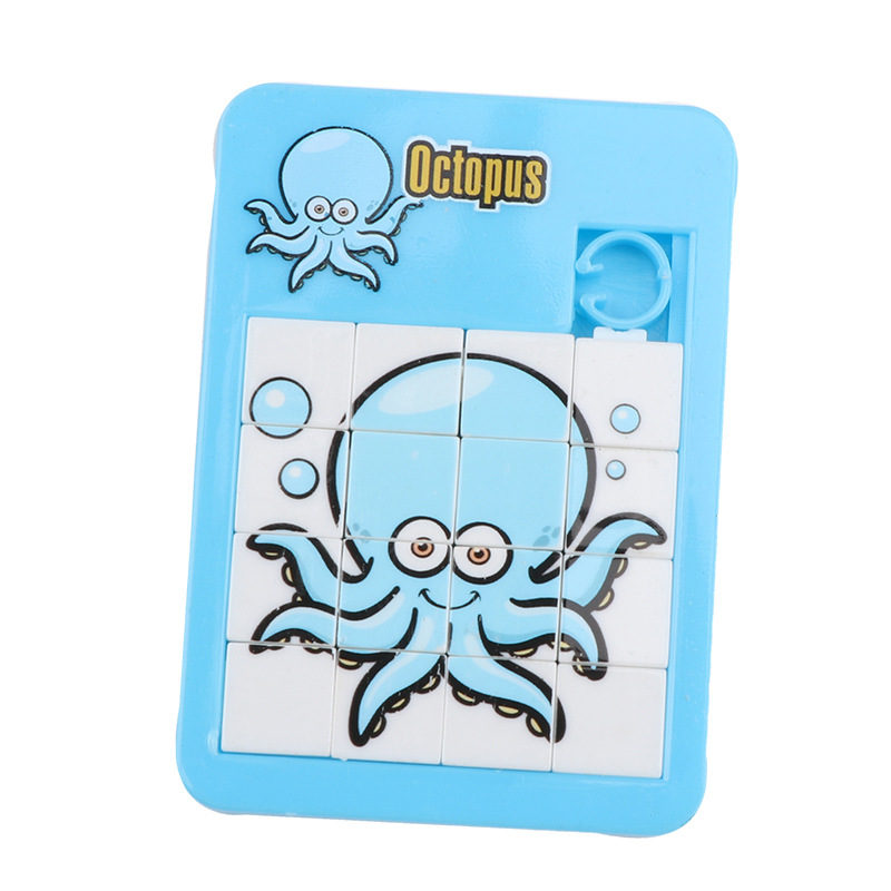Animal Hua Rongdao niños deslizante puzzles móviles niños juguetes de entrenamiento de pensamiento lógico regalos para niños