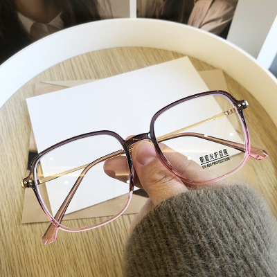 Korean version of the trend TR90 Plain mirror female ins live broadcast Street beat myopia Eyeglass frame Blue light Spectacle frame