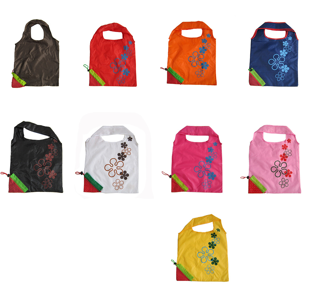 折叠草莓袋现货批发 现货批发水果折叠袋 折叠购物袋工厂可印logo