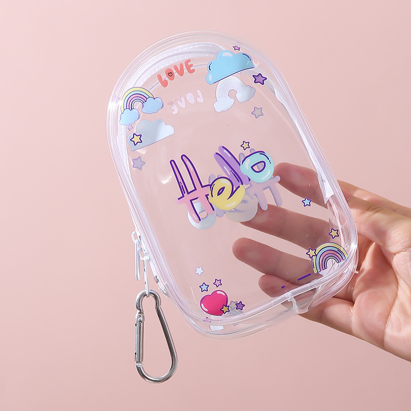Bolsa transparente para muñecas Bubble Mart, bolsa de viaje, bolsa de almacenamiento, bolsa decorativa para salidas, bolsa de exhibición con accesorios colgantes.