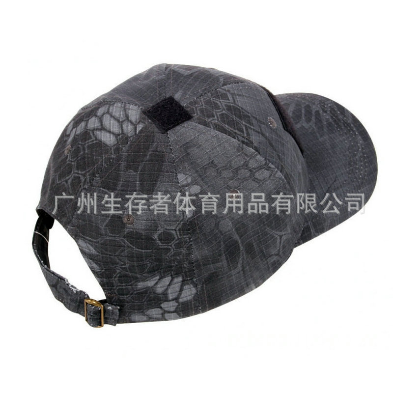 Nueva gorra de béisbol de velcro de cinta de pitón/gorra casual/gorra de béisbol táctica/gorra de béisbol de viaje al aire libre