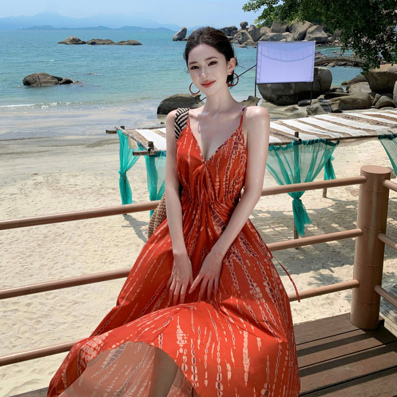 タイの海辺のリゾート風サスペンダースカート|undefined