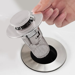 Press-Type Pop-Up Core Filter Washbasin Sink Leak Plug Sink Filter Basin Plug Anti-Odor Drain