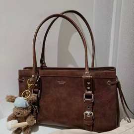 南枫百搭休闲维也纳秋托特包包女款秋冬复古通勤大容量手提单肩包