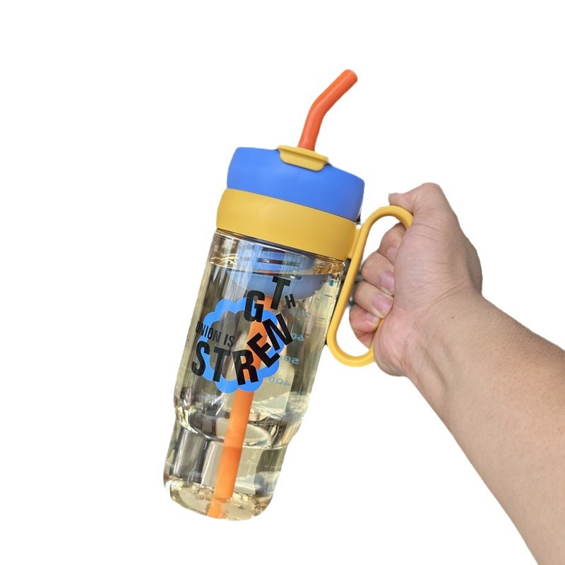 Himbedi Big Mac taza de agua de gran capacidad taza de paja de aluminio nueva taza de plástico de alta calidad de la oficina de chicas