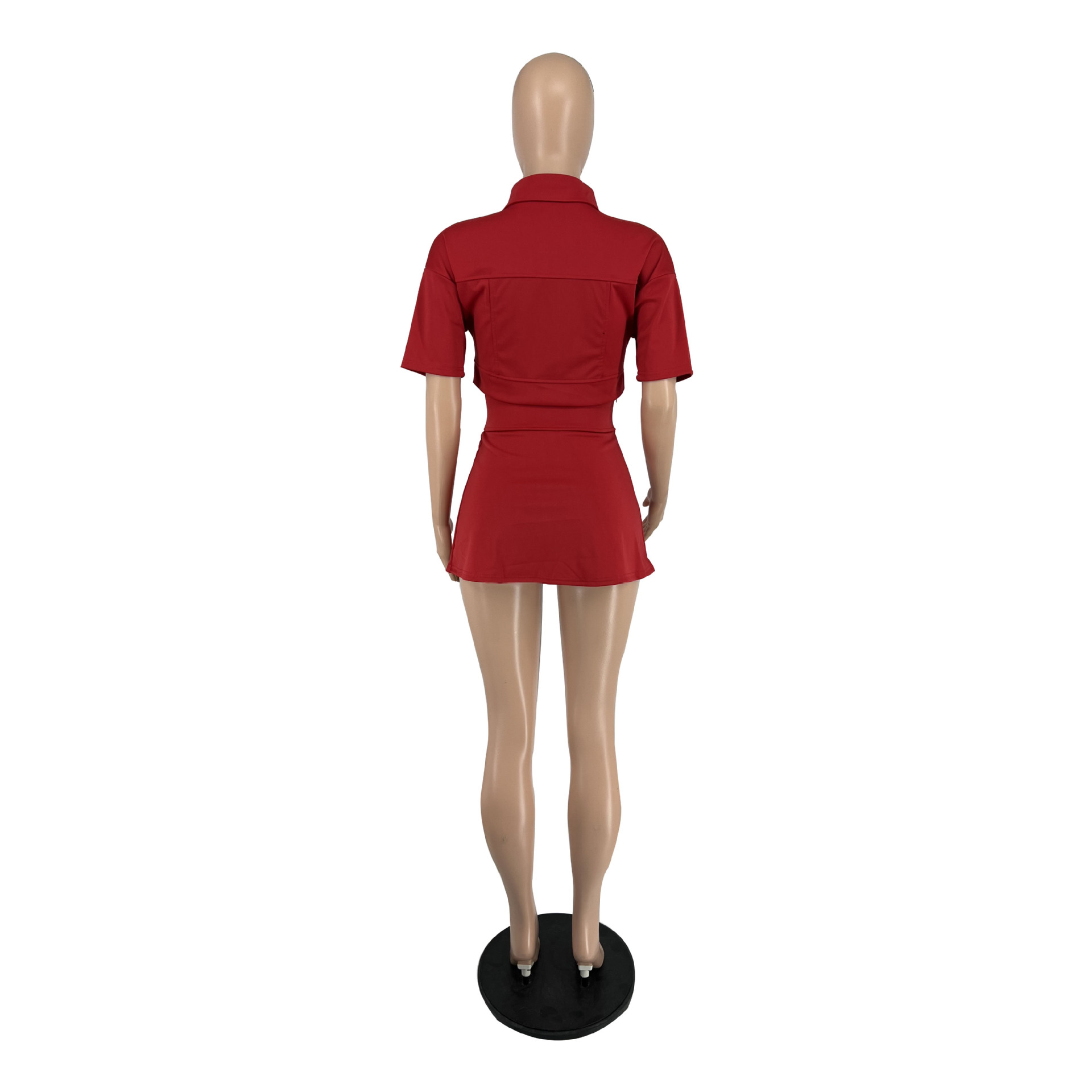 Completo due pezzi donna stile cargo top e minigonna_voghion.com