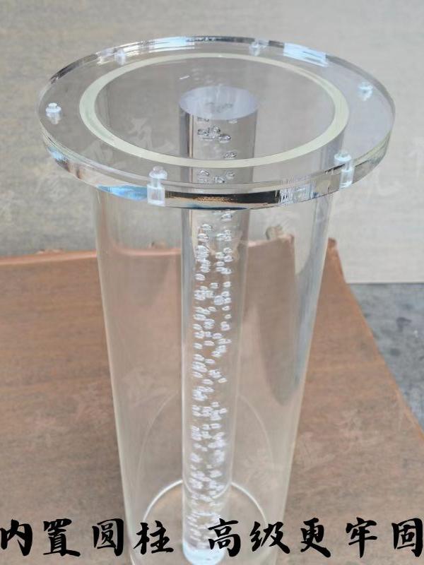 j8大直径台支架圆柱亚克力圆形腿吧台高透明脚空心岛实心桌腿g3