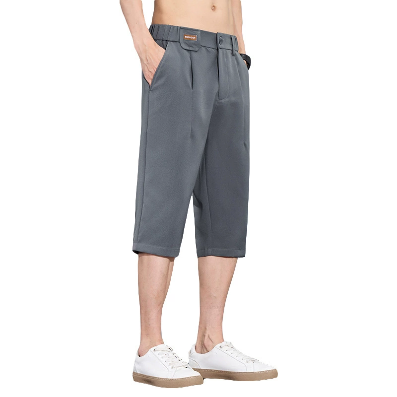 Silk summer thin shorts, elastic trousers