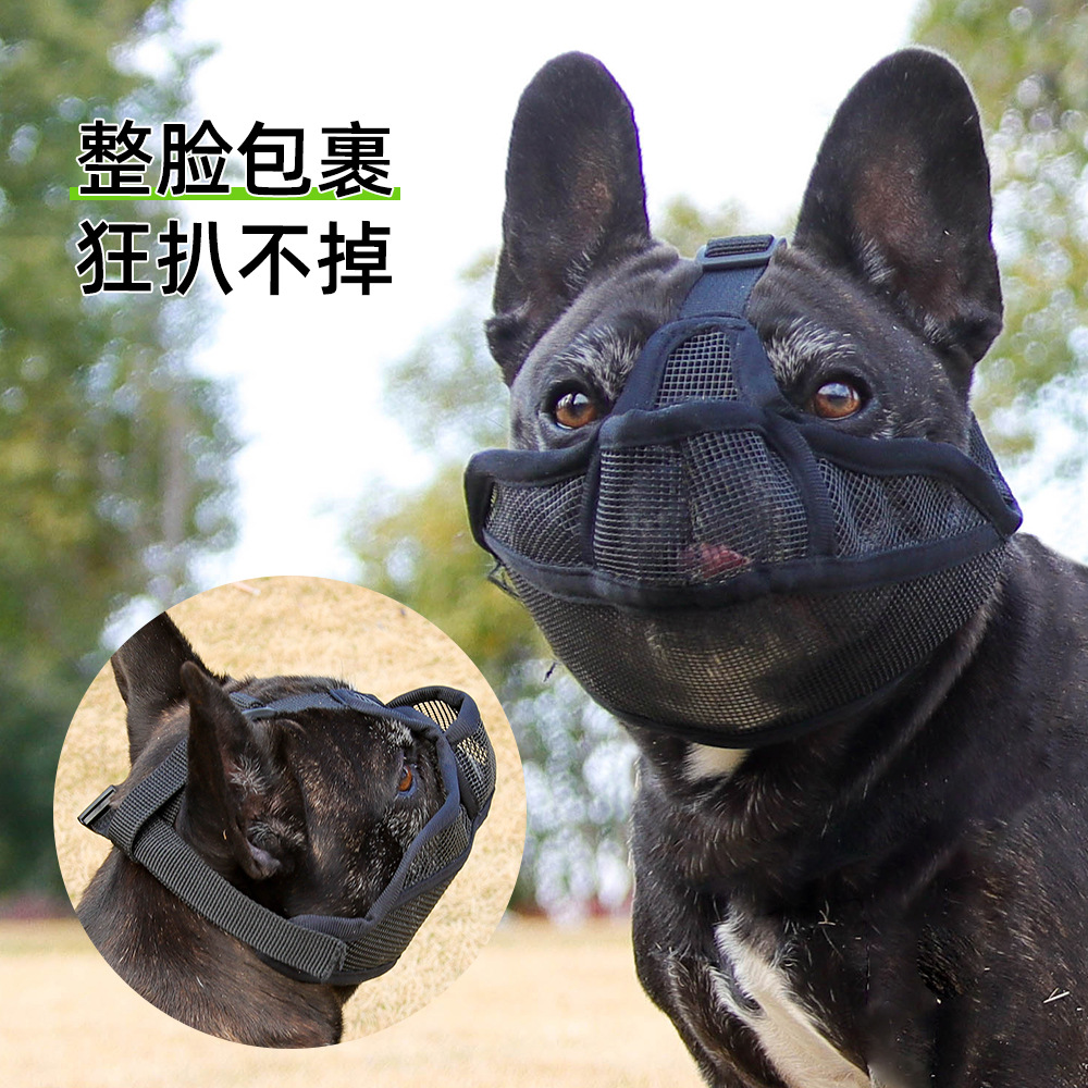 Cubierta de boca para mascotas, boca corta, boca corta para bulldog, boca transpirable, boca corta para bulldog image 5