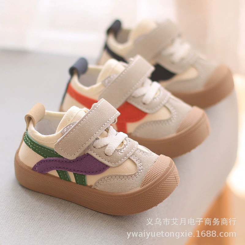 Детская обувь для мальчиков Детская обувь для девочек пошаговая обувь повседневная обувь брезентовая обувь спортивная обувь весенняя и осенняя нескользкая повседневная обувь