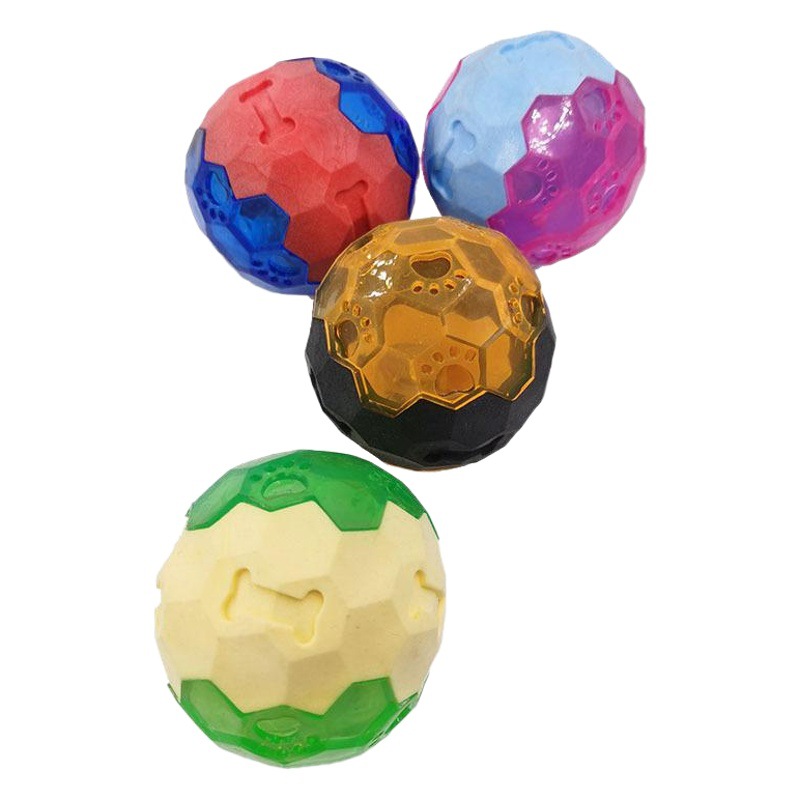 Nuevo juguete para mascotas TPR transfronterizo LED bola elástica luminosa fragancia espumante molar resistente a la mordedura juguete para perros al por mayor