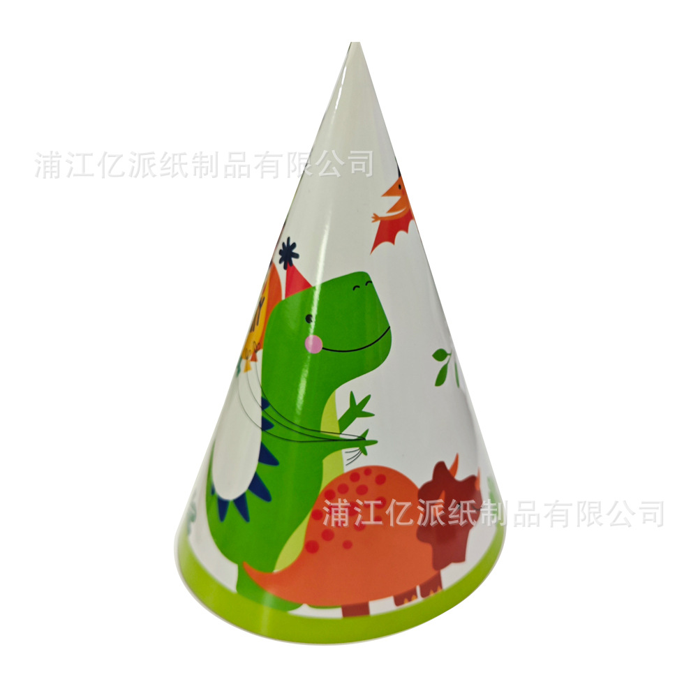 Amazon Venta caliente Segunda Generación dinosaurio fiesta de cumpleaños de los niños taza de papel plato de papel traje de fiesta vajilla en stock