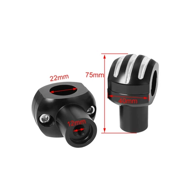 Motorcycle accessories cruise car Prince car modified retro faucet handlebar seat heightened column direction fixed code (Motorcycle Safety Supplies) - big-head-white-heightening-size-22-black