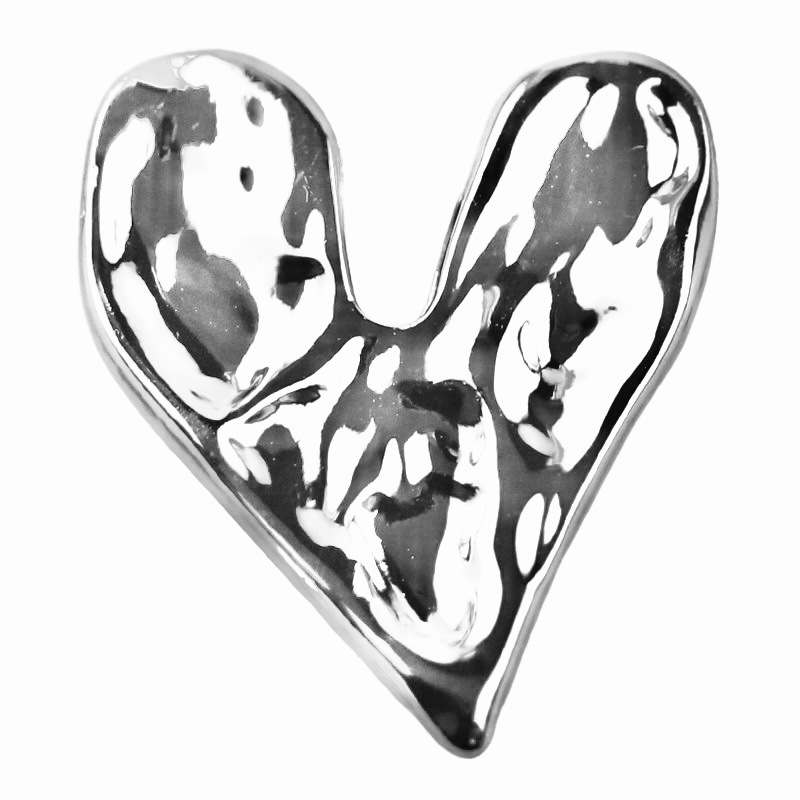 Moda amor botón de metal estilo de chanel en forma de corazón perla hebilla vintage abrigo traje abrigo hebilla decorativa