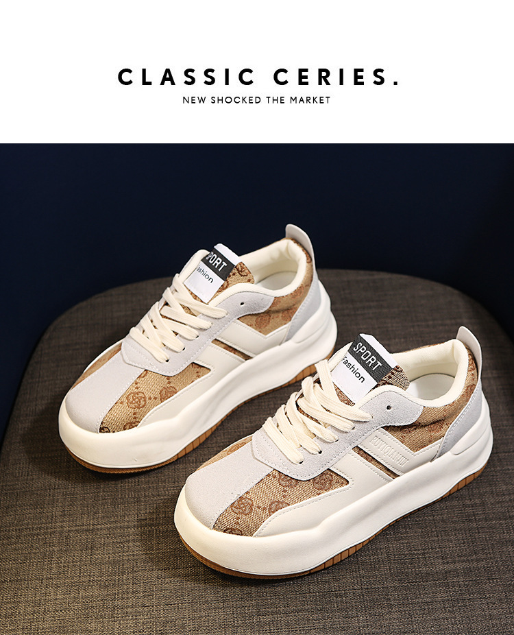 Proljetne cipele s novim retro uzorkom za jednu osobu iz 2024., cipele s debelim potplatom i petom Matsuke_voghion.com