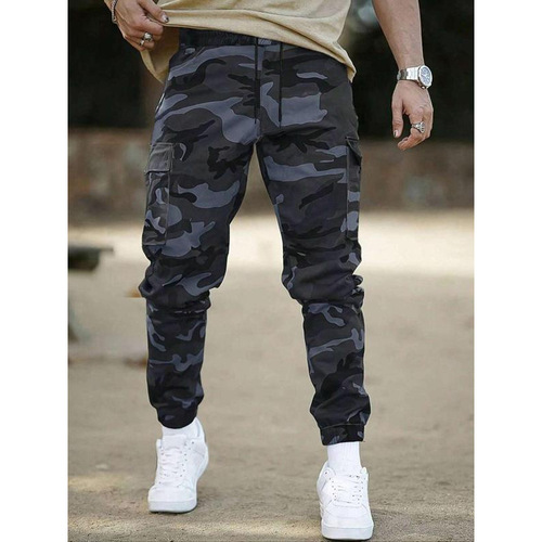 Men's Camo Print Cargo Pants Regular Fit Casual Comfy Multi