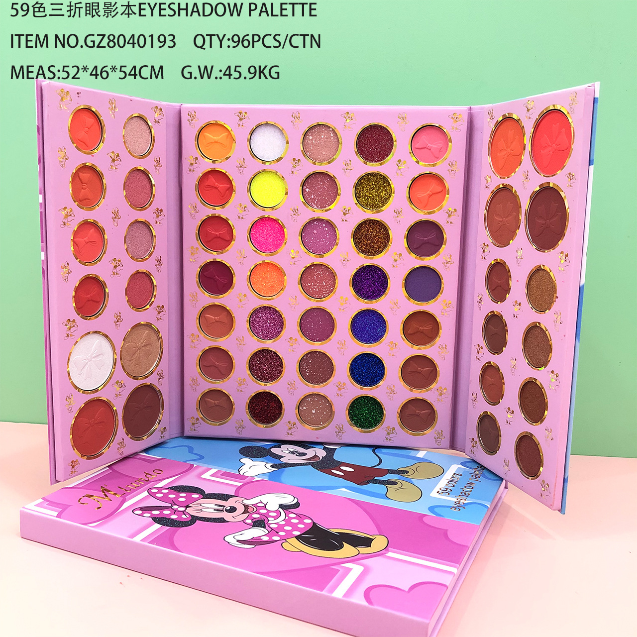 Dubai transfronteriza 63-color plegable multi-color sombra de ojos placa fábrica en stock al por mayor pelo generación perla mate no maquillaje