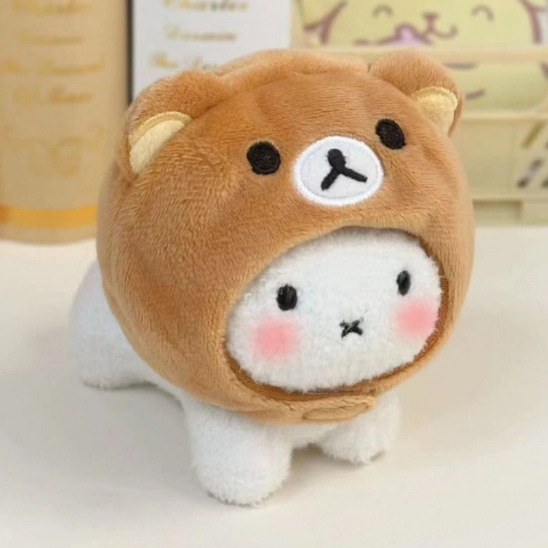 かわいい10cmの綿の人形の多羅の猫の頭のカバーの軽い熊の頭のカバーの子供の服の人形は熊の公の子供の頭のカバーを嘲笑します。|undefined