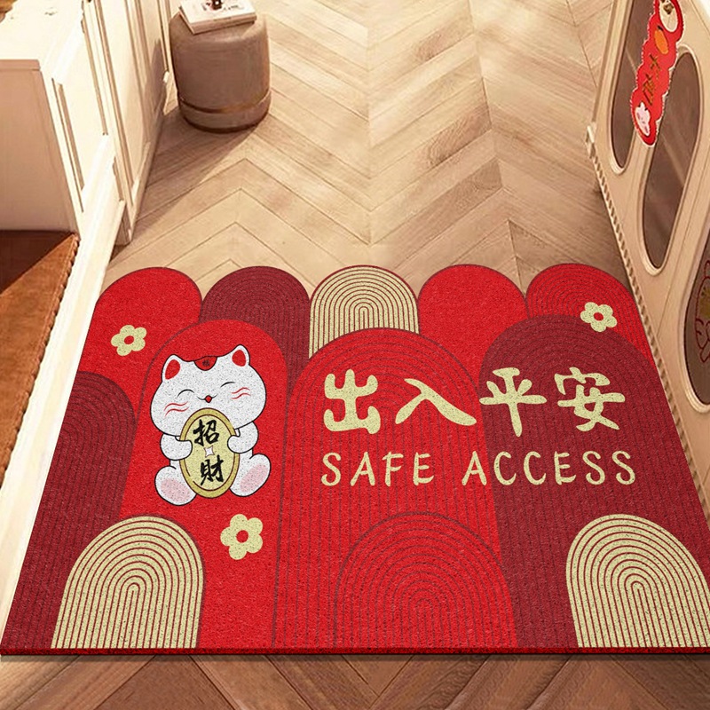 卡通家用絲圈地墊玄關進門刮泥蹭土腳墊進門耐髒可沖洗入戶地墊