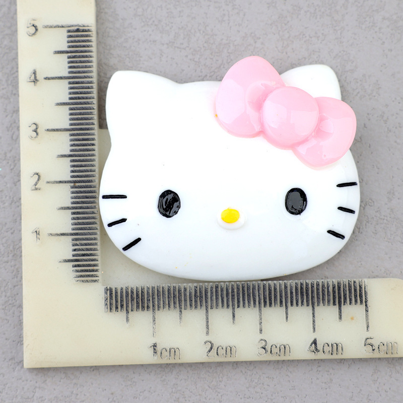 kt 猫の頭ハローキティ樹脂アクセサリー水カップ収納ボックス diy クリーム接着剤携帯電話ケース漫画人形パッチ|undefined