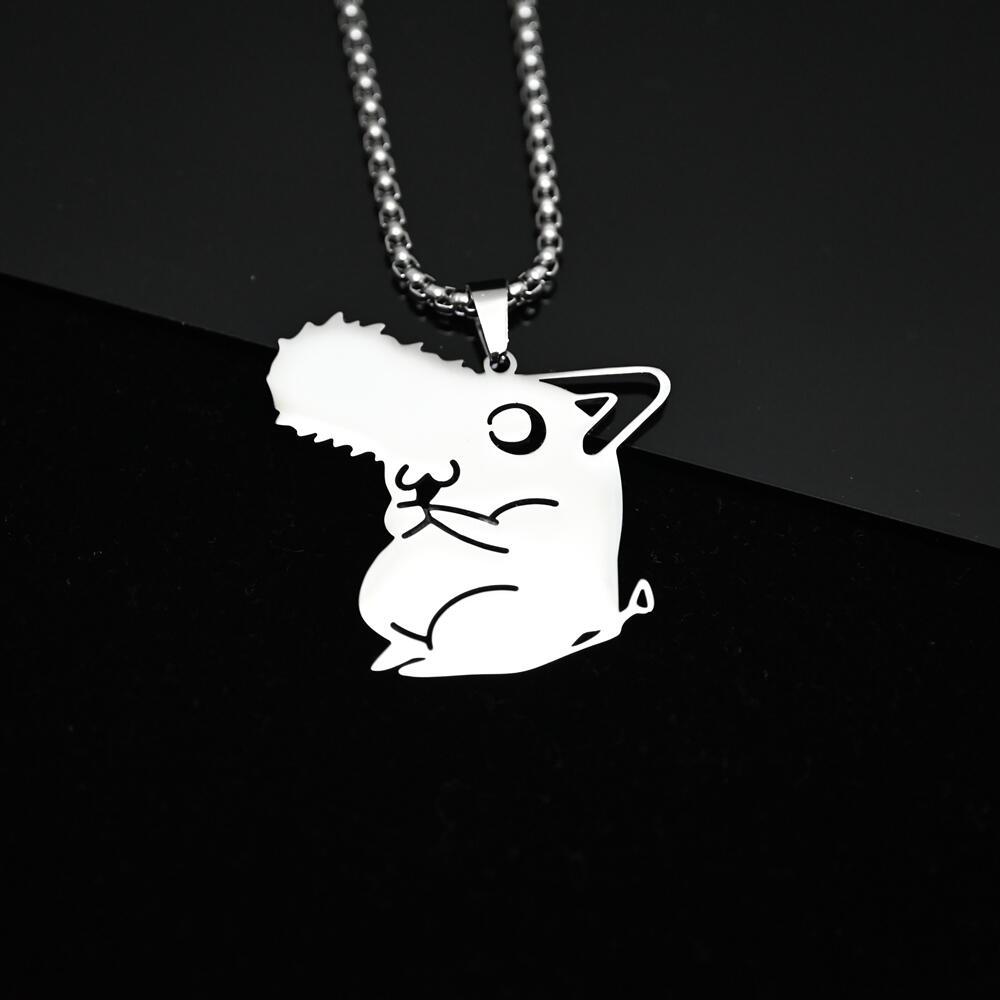 Exaggerated Chainsaw People Po Chita pochita Necklace Creative Cartoon Peripheral Cartoon Cute Gift Pendant Cross Border