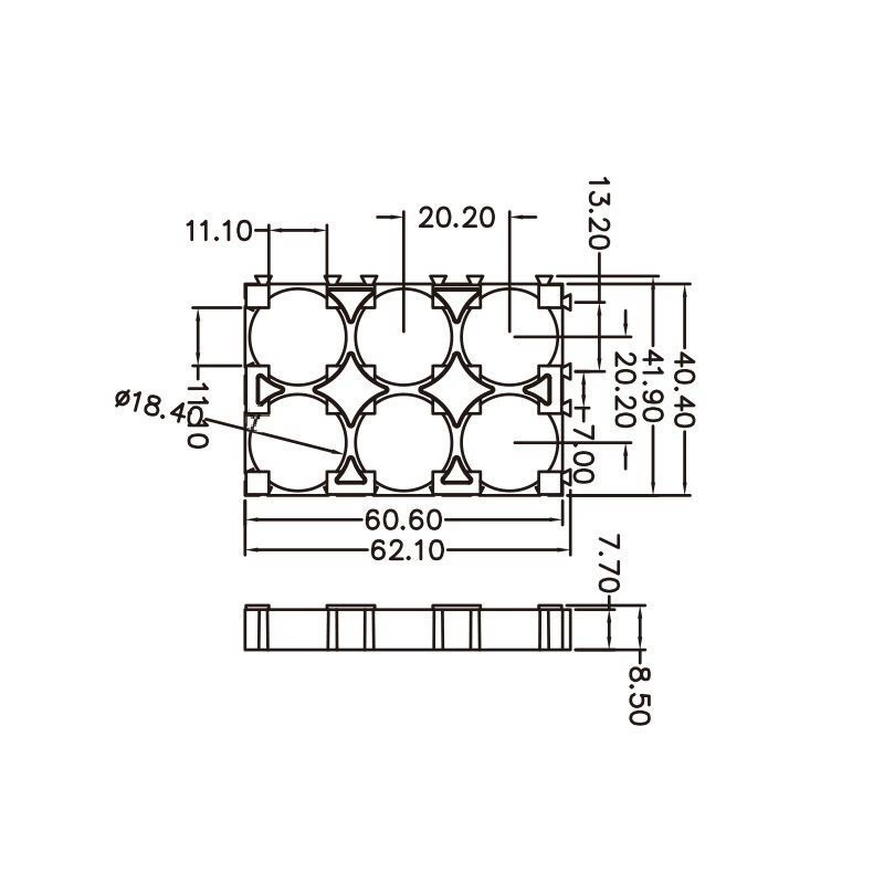 Lithium battery, tubing for side table, battery case