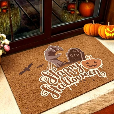 Outdoor Doors, Shoe-Changing Areas, Carpet Floor | Avtomobil döşəmə paspasları - zx-halloween-moment-h20-3040-silk-circle-without-overlocking